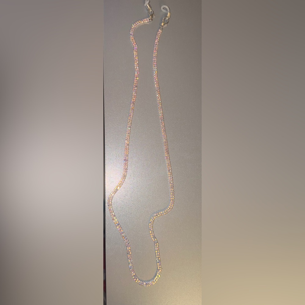 Eyeglasses Iridescent Rhinestone Chain - Picture 2 of 4
